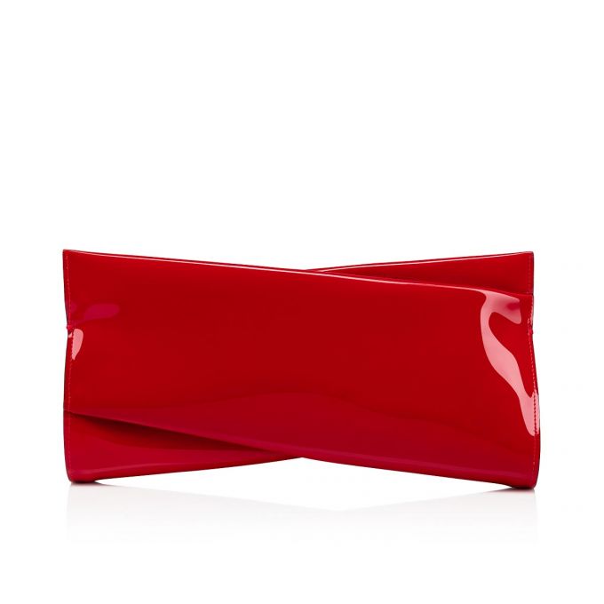 Christian Louboutin Loubitwist Clutch Classic Leather Pouches Kese Çanta Kadın Kırmızı | Türkiye QW9-04320M0