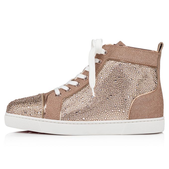 Christian Louboutin Louis 000 Version Courtisane Strass Sneakers Spor Ayakkabı Kadın Bej Rengi | Türkiye DA1-94049H3