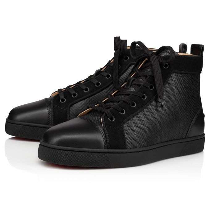 Christian Louboutin Louis Creative Leather Sneakers Spor Ayakkabı Erkek Siyah | Türkiye UY8-59035U3