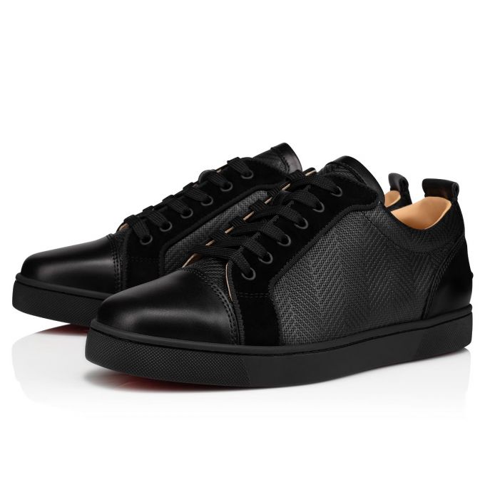 Christian Louboutin Louis Junior Creative Leather Sneakers Spor Ayakkabı Erkek Siyah | Türkiye CC9-84398W5