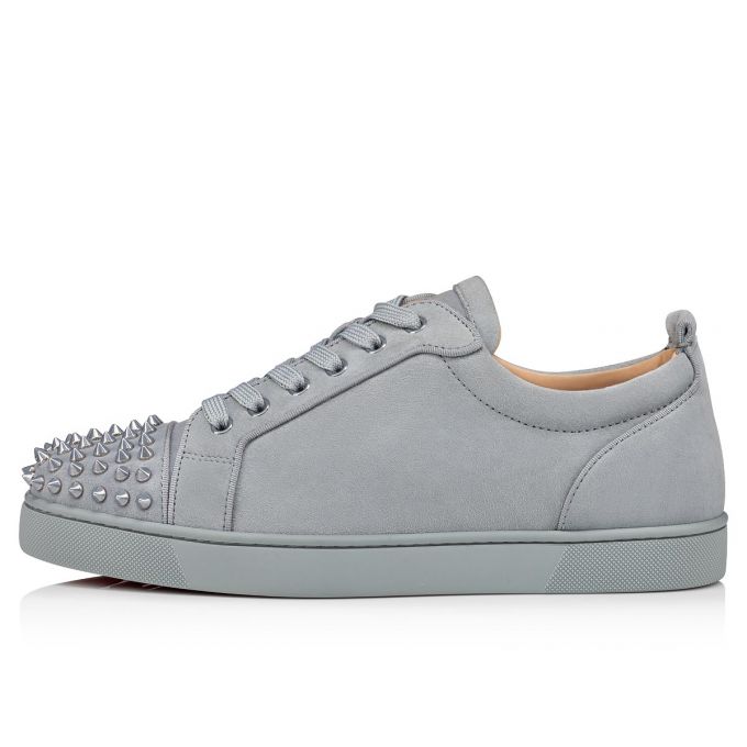 Christian Louboutin Louis Junior Sp 000 Brest/Brest Metal Veau Velours Sneakers Spor Ayakkabı Erkek Açık Mavi | Türkiye EX2-53055N3