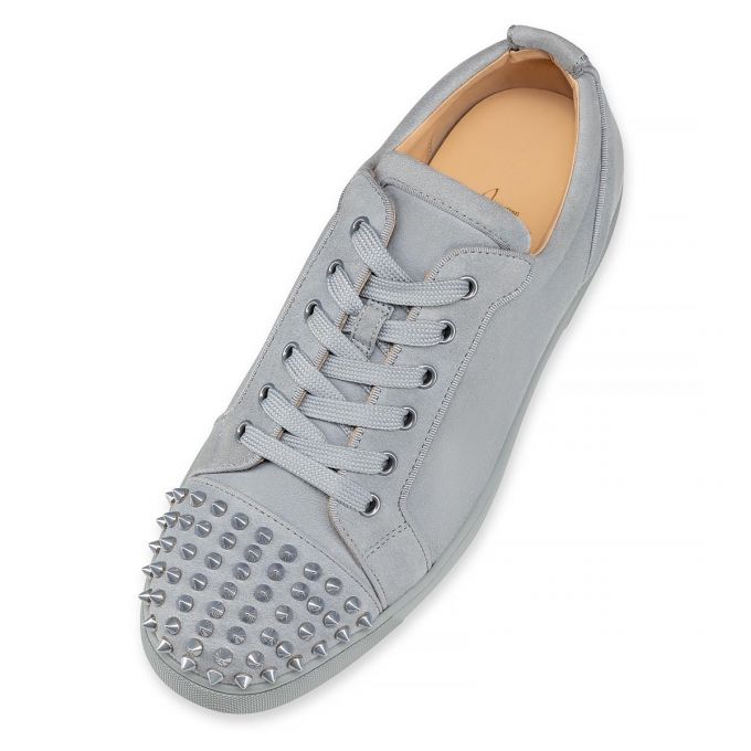 Christian Louboutin Louis Junior Sp 000 Brest/Brest Metal Veau Velours Sneakers Spor Ayakkabı Erkek Açık Mavi | Türkiye EX2-53055N3