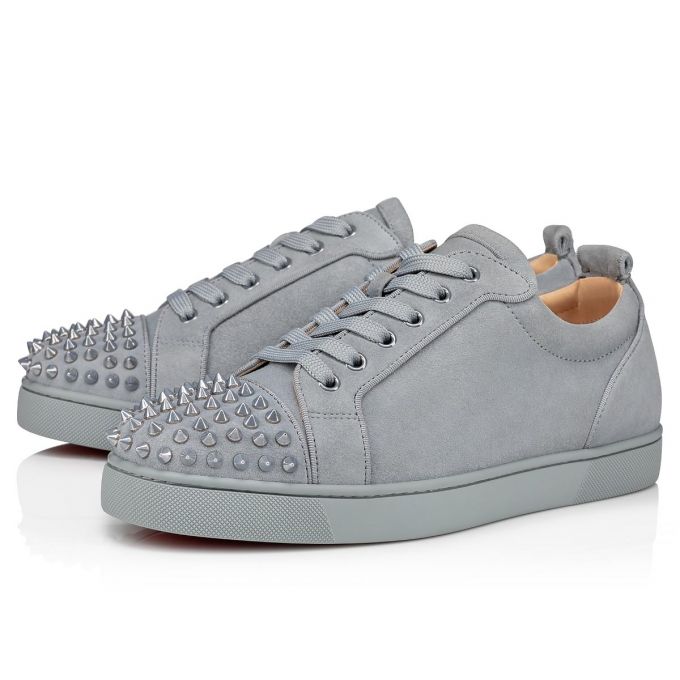 Christian Louboutin Louis Junior Sp 000 Brest/Brest Metal Veau Velours Sneakers Spor Ayakkabı Erkek Açık Mavi | Türkiye EX2-53055N3