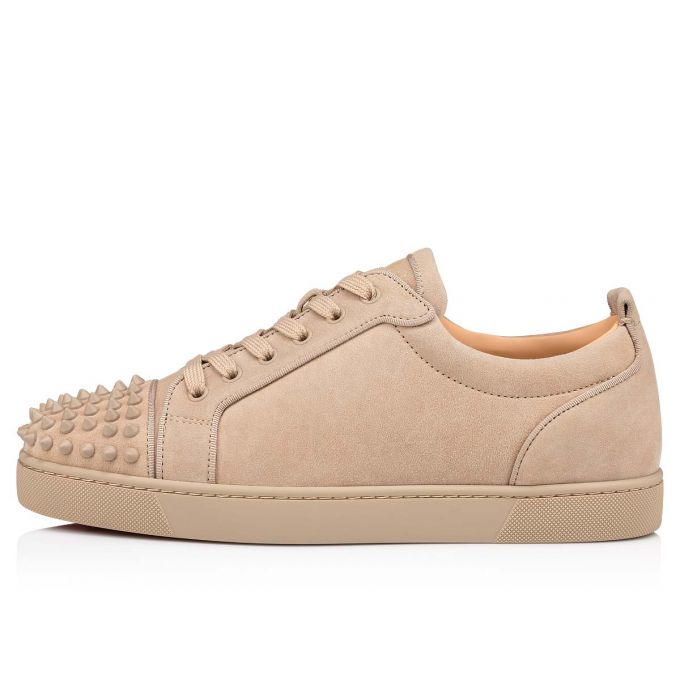 Christian Louboutin Louis Junior Sp 000 Mat Veau Velours Sneakers Spor Ayakkabı Erkek Bej Rengi | Türkiye WR9-28992T9