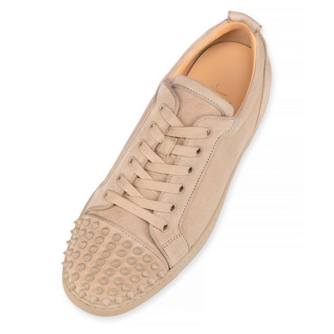 Christian Louboutin Louis Junior Sp 000 Mat Veau Velours Sneakers Spor Ayakkabı Erkek Bej Rengi | Türkiye WR9-28992T9