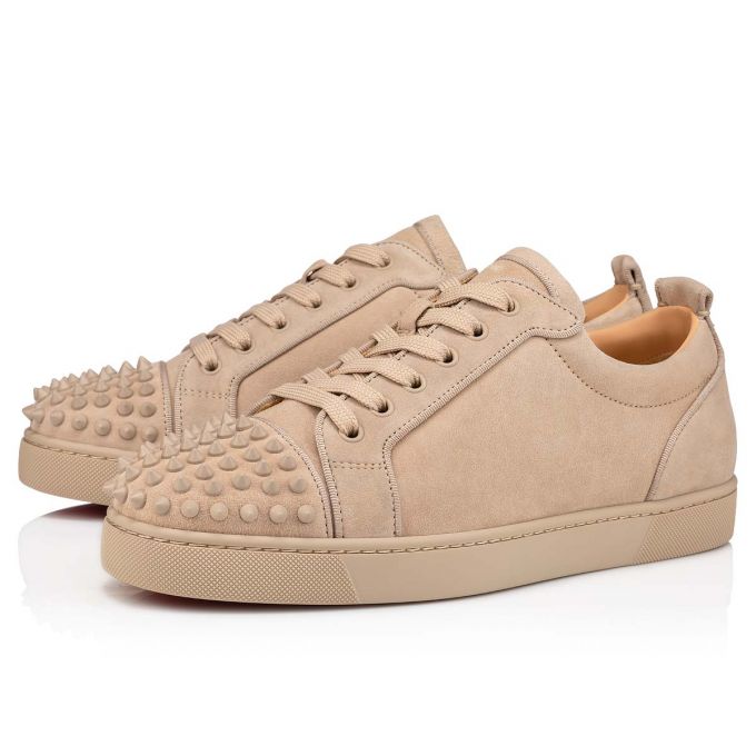 Christian Louboutin Louis Junior Sp 000 Mat Veau Velours Sneakers Spor Ayakkabı Erkek Bej Rengi | Türkiye WR9-28992T9