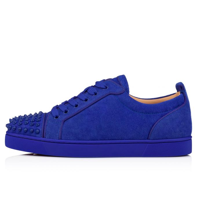 Christian Louboutin Louis Junior Sp 000 Mat Veau Velours Sneakers Spor Ayakkabı Erkek Mavi | Türkiye MC2-98029M6