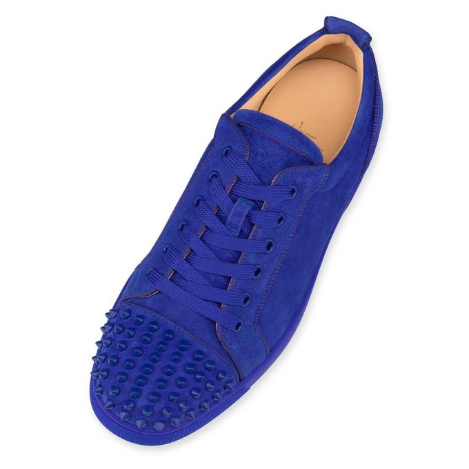 Christian Louboutin Louis Junior Sp 000 Mat Veau Velours Sneakers Spor Ayakkabı Erkek Mavi | Türkiye MC2-98029M6