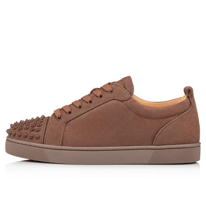 Christian Louboutin Louis Junior Sp 000 Mat Veau Velours Sneakers Spor Ayakkabı Erkek Kahverengi | Türkiye NQ9-57475V6