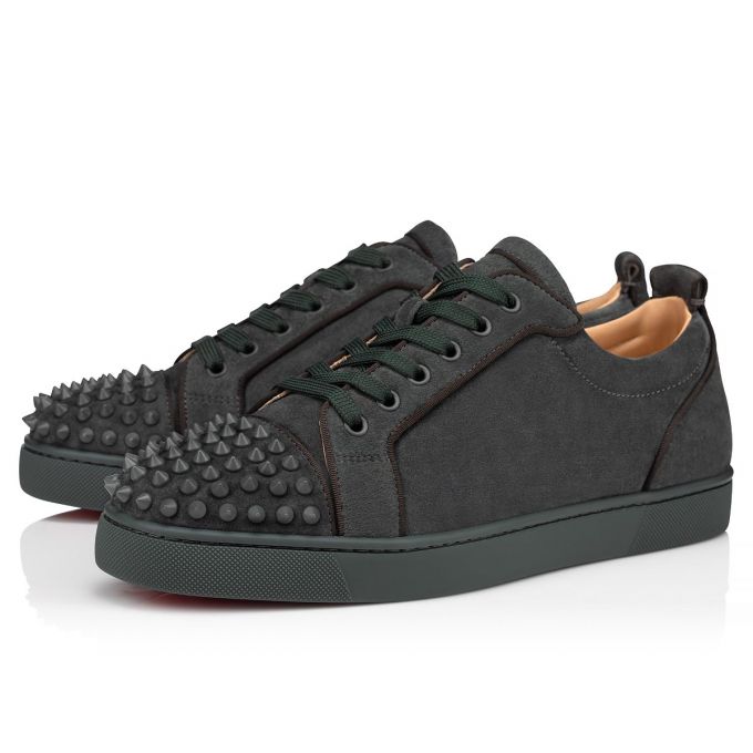 Christian Louboutin Louis Junior Sp 000 Mat Veau Velours Sneakers Spor Ayakkabı Erkek Koyu Gri | Türkiye PW6-72717U2