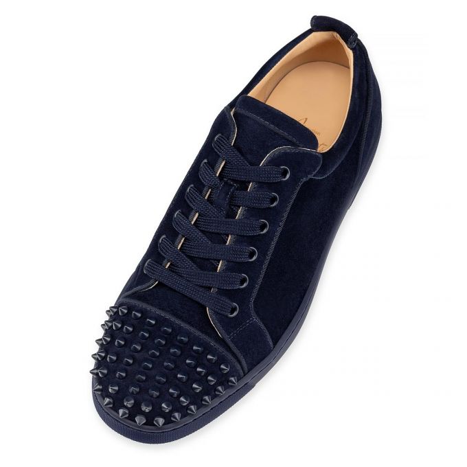 Christian Louboutin Louis Junior Sp 000 Mat Veau Velours Sneakers Spor Ayakkabı Erkek Koyu Mavi | Türkiye VE5-07930U1