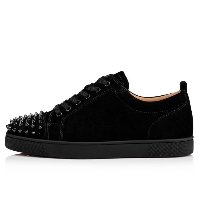 Christian Louboutin Louis Junior Sp 000 Veau Velours Sneakers Spor Ayakkabı Erkek Siyah | Türkiye OO9-84098E0