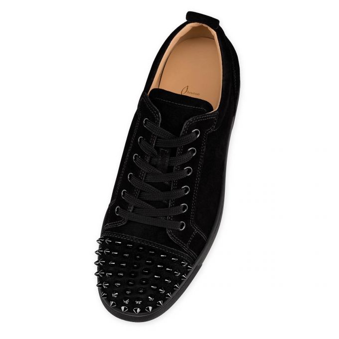 Christian Louboutin Louis Junior Sp 000 Veau Velours Sneakers Spor Ayakkabı Erkek Siyah | Türkiye OO9-84098E0