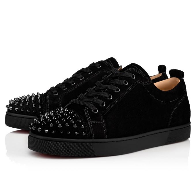 Christian Louboutin Louis Junior Sp 000 Veau Velours Sneakers Spor Ayakkabı Erkek Siyah | Türkiye OO9-84098E0