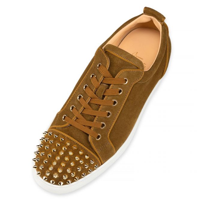 Christian Louboutin Louis Junior Sp 000 Veau Velours Sneakers Spor Ayakkabı Erkek Zeytin Yeşili | Türkiye RP3-33773G6