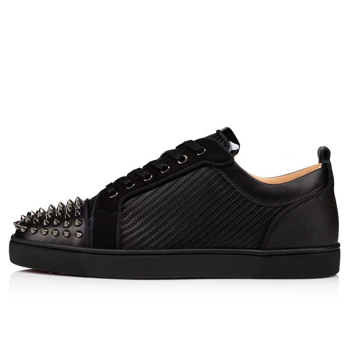 Christian Louboutin Louis Junior Spikes Orlato Cotton Sneakers Spor Ayakkabı Erkek Siyah | Türkiye OE4-68336R4