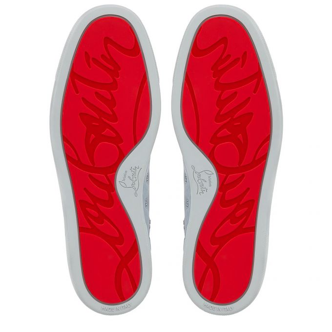 Christian Louboutin Louis Orlato 000 Brest Veau Velours Sneakers Spor Ayakkabı Erkek Açık Mavi | Türkiye CV6-02390S2