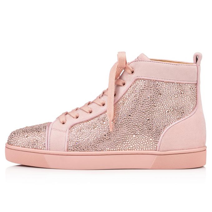 Christian Louboutin Louis Orlato 000 Dolce/Silk Strass Sneakers Spor Ayakkabı Erkek Pembe | Türkiye WV9-10491M3