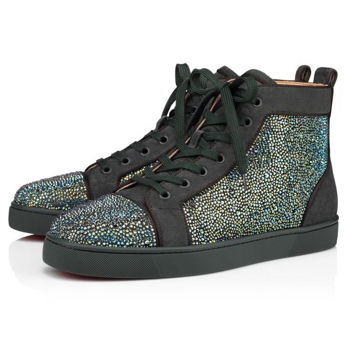 Christian Louboutin Louis Orlato 000 Tsar/Cry Irid Green Strass Sneakers Spor Ayakkabı Erkek Koyu Gri Renkli | Türkiye GS4-47474M3