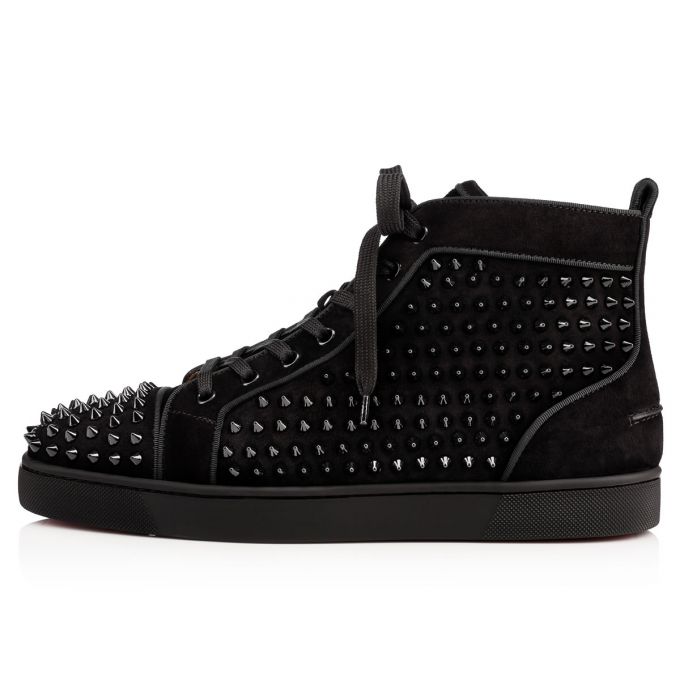 Christian Louboutin Louis Orlato 000 Veau Velours Sneakers Spor Ayakkabı Erkek Siyah | Türkiye VO3-14291O0