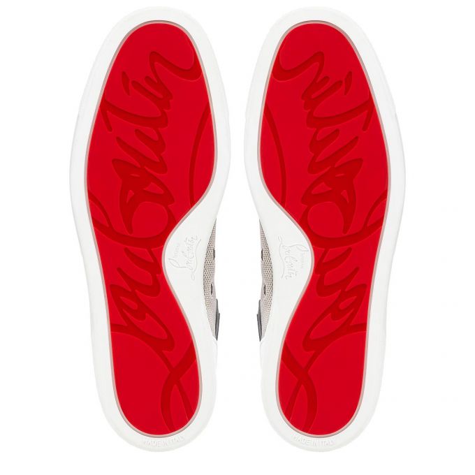 Christian Louboutin Louis Orlato Creative Fabric Sneakers Spor Ayakkabı Erkek Beyaz Gri | Türkiye FO7-53565E9