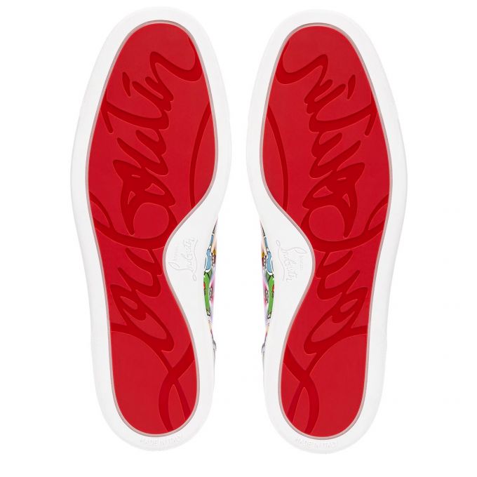 Christian Louboutin Louis Orlato Flat Pat Super Lo Creative Leather Sneakers Spor Ayakkabı Erkek Renkli | Türkiye XF6-04270T8