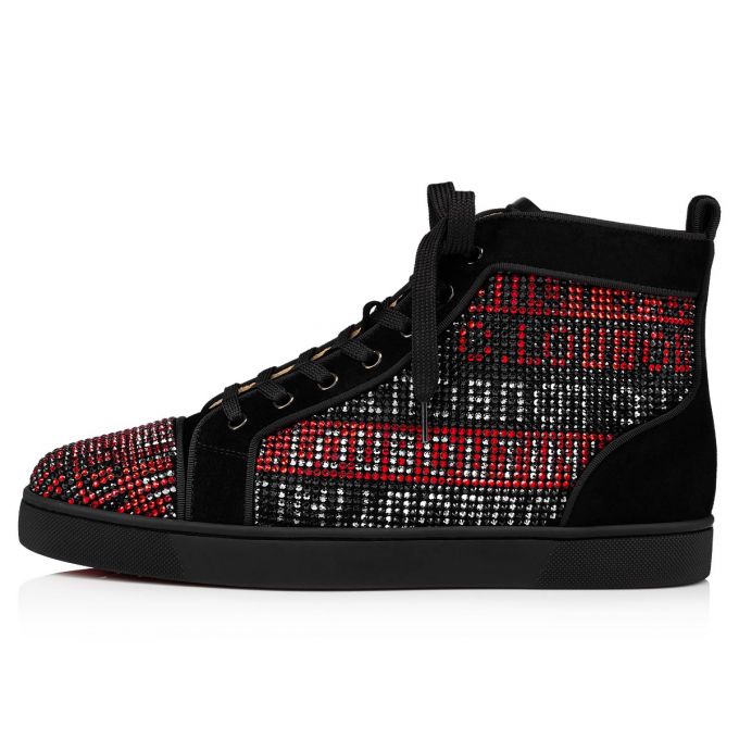 Christian Louboutin Louis Strass Sneakers Spor Ayakkabı Erkek Siyah Renkli | Türkiye HB6-90359H9