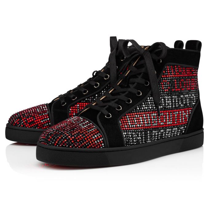 Christian Louboutin Louis Strass Sneakers Spor Ayakkabı Erkek Siyah Renkli | Türkiye HB6-90359H9