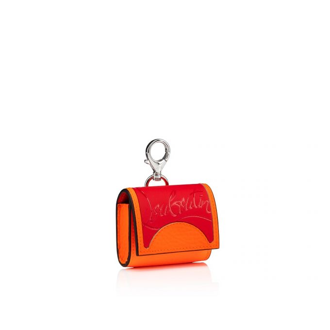 Christian Louboutin M Grilou Airpods Case Creative Leather Pouches Kese Çanta Erkek Kırmızı Turuncu | Türkiye XR9-60416D3