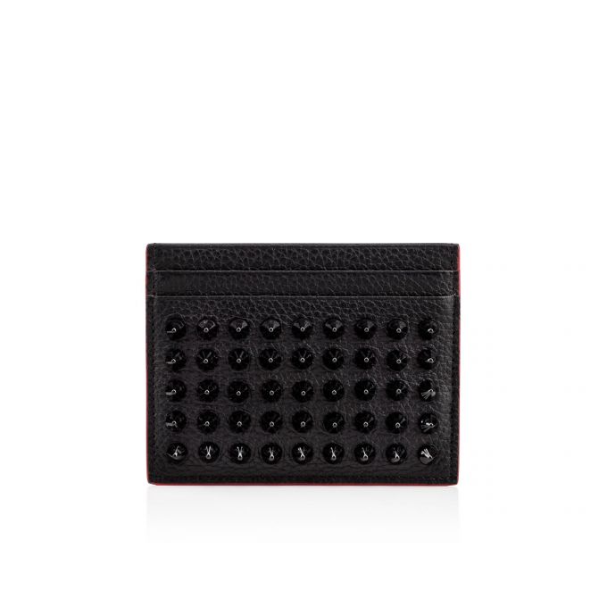 Christian Louboutin M Kios Creative Leather Card Holder Kartlık Erkek Siyah | Türkiye IQ1-79847V0