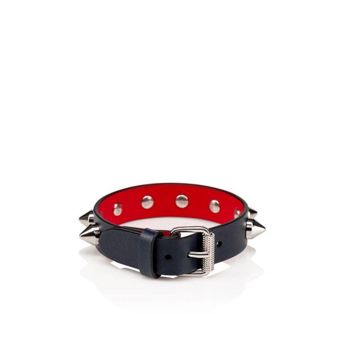 Christian Louboutin M Loubilink Bracelet 15 Calf P Bracelets Bilezik Erkek Lacivert Gümüş | Türkiye YV3-35043F7