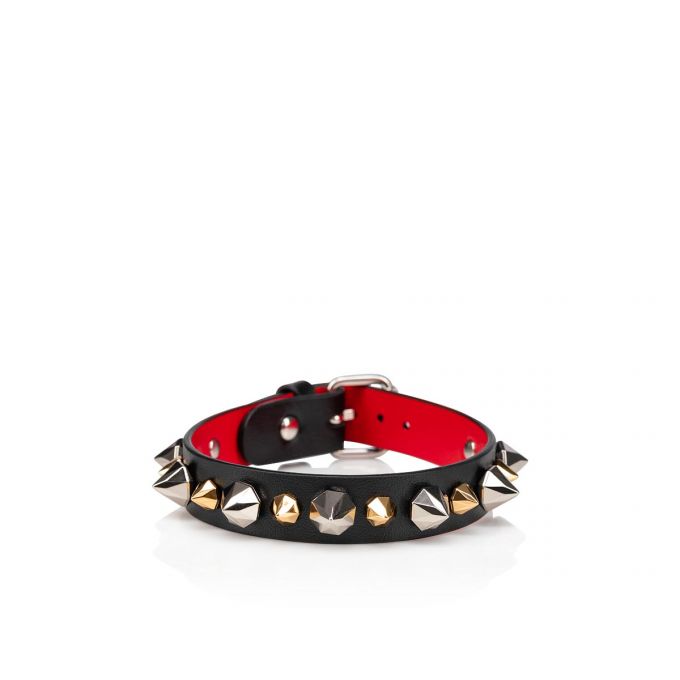 Christian Louboutin M Loubilink Bracelet Classic Leather Bracelets Bilezik Erkek Siyah Renkli | Türkiye ME2-96869F2