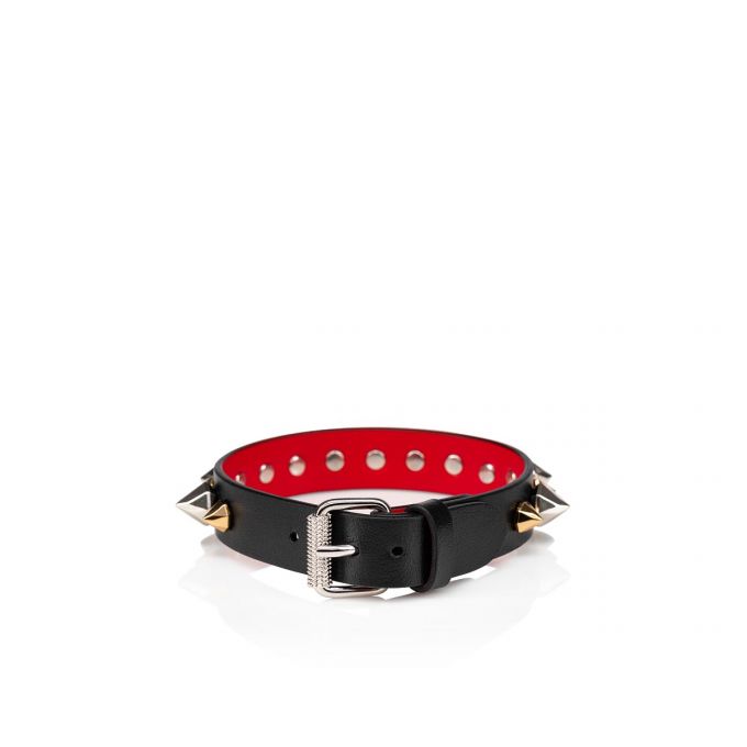 Christian Louboutin M Loubilink Bracelet Classic Leather Bracelets Bilezik Erkek Siyah Renkli | Türkiye ME2-96869F2