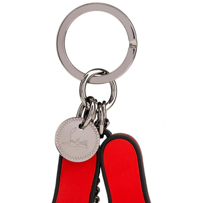 Christian Louboutin M Lug Sole Metallic Finish Keyrings Anahtarlık Kadın Siyah Kırmızı | Türkiye ZS2-34893C3