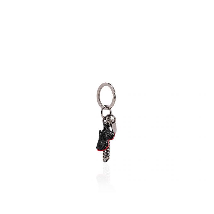 Christian Louboutin M Running Metallic Finish Keyrings Anahtarlık Erkek Siyah Kırmızı | Türkiye UX9-54435S3