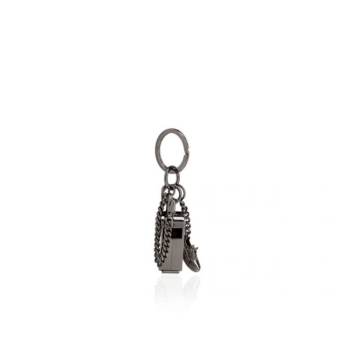 Christian Louboutin M Whistle Keyri Gunmetal Metallic Finish Keyrings Anahtarlık Kadın Metal | Türkiye AL7-59545H7