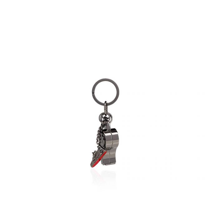 Christian Louboutin M Whistle Keyri Gunmetal Metallic Finish Keyrings Anahtarlık Kadın Metal | Türkiye AL7-59545H7