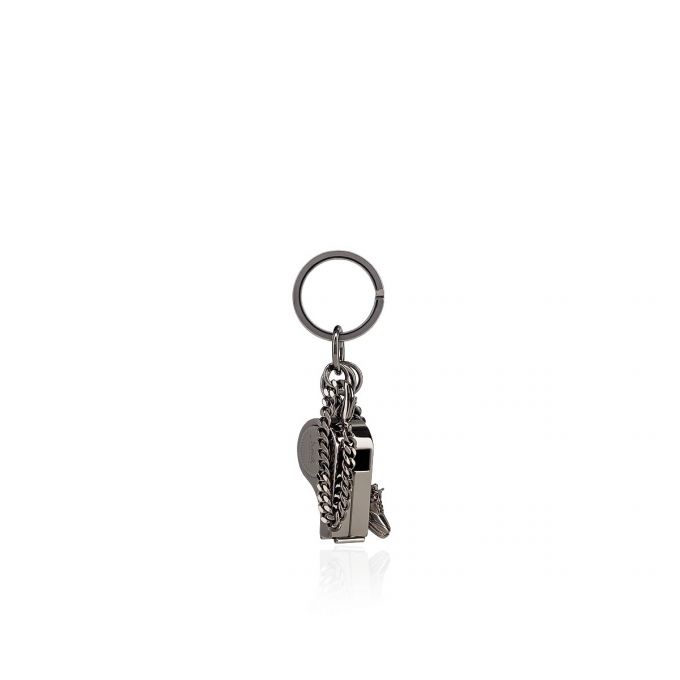 Christian Louboutin M Whistle Keyri Gunmetal Metallic Finish Keyrings Anahtarlık Kadın Metal | Türkiye AL7-59545H7