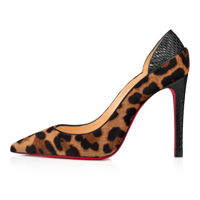 Christian Louboutin Maastricht 100 Exotic Leather Pumps Stiletto Kadın Kahverengi Siyah | Türkiye IL3-30773J6