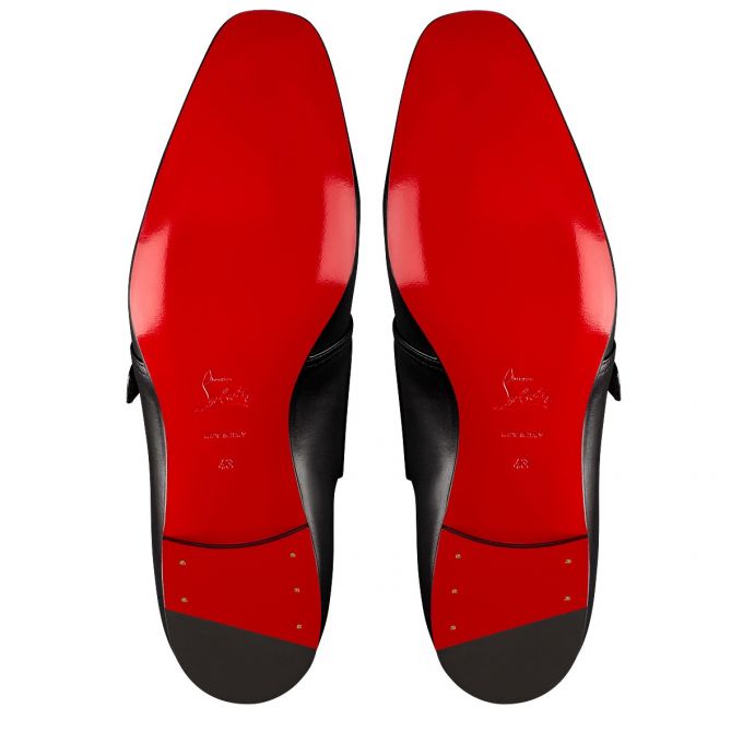 Christian Louboutin Mortimer 000 Calf Monk Straps Monk Straps Erkek Siyah | Türkiye OP0-01630Q7