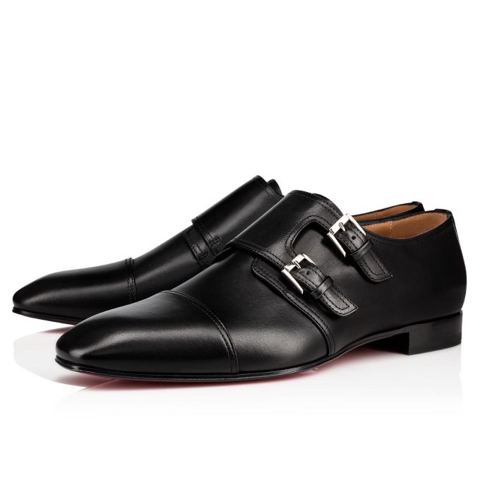 Christian Louboutin Mortimer 000 Calf Monk Straps Monk Straps Erkek Siyah | Türkiye OP0-01630Q7