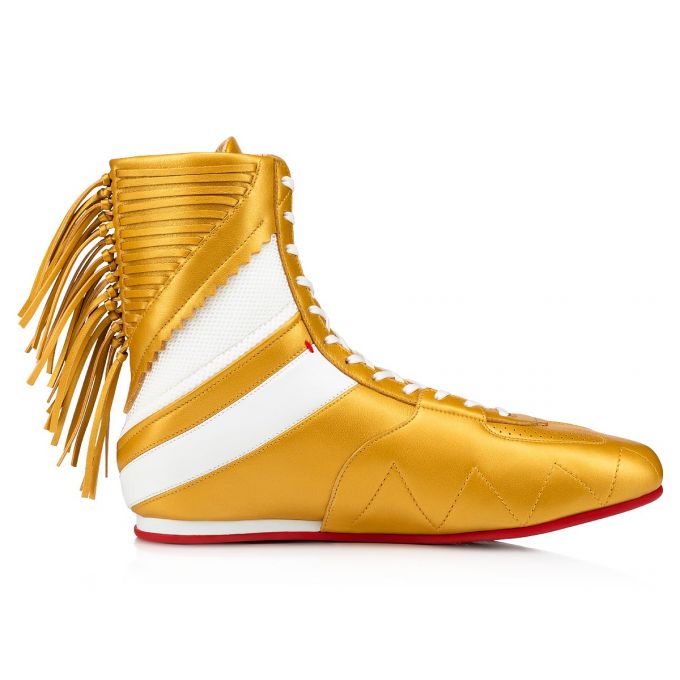 Christian Louboutin My K.O. Calf Sneakers Spor Ayakkabı Erkek Altın | Türkiye VV0-17751O8