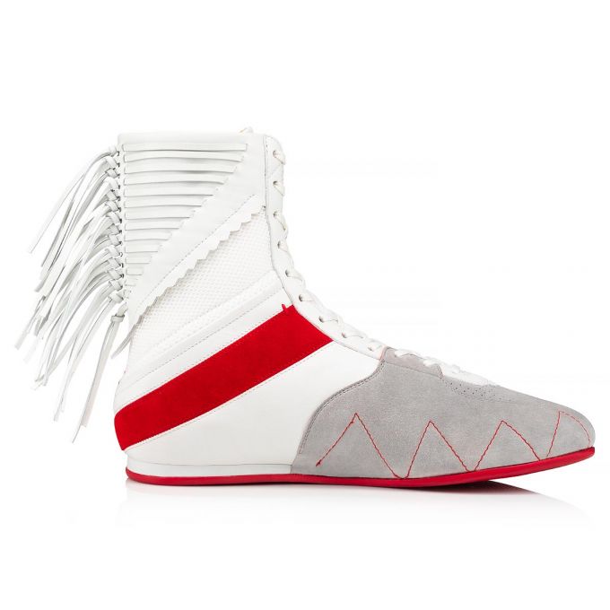 Christian Louboutin My K.O. Version Calf Sneakers Spor Ayakkabı Erkek Beyaz | Türkiye RI5-66126H4