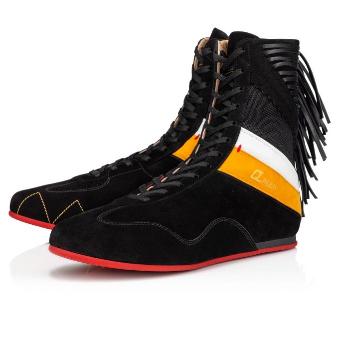 Christian Louboutin My K.O. Version Veau Velours Sneakers Spor Ayakkabı Erkek Siyah | Türkiye VH0-35653L7