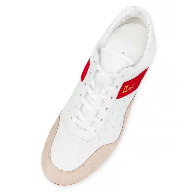 Christian Louboutin My K Low Calf Sneakers Spor Ayakkabı Erkek Beyaz | Türkiye NT1-81218T1