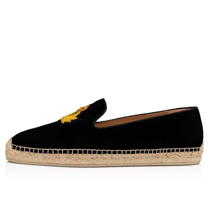 Christian Louboutin Nanou Orlato 000 Calf Espadriller Espadriller & Sandaletler Erkek Siyah | Türkiye HG1-75927F1