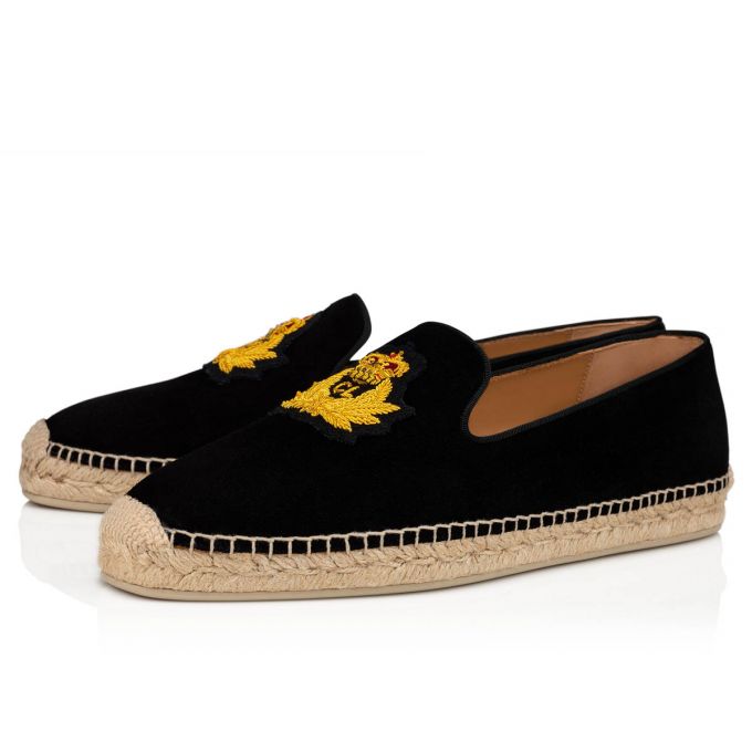 Christian Louboutin Nanou Orlato 000 Calf Espadriller Espadriller & Sandaletler Erkek Siyah | Türkiye HG1-75927F1