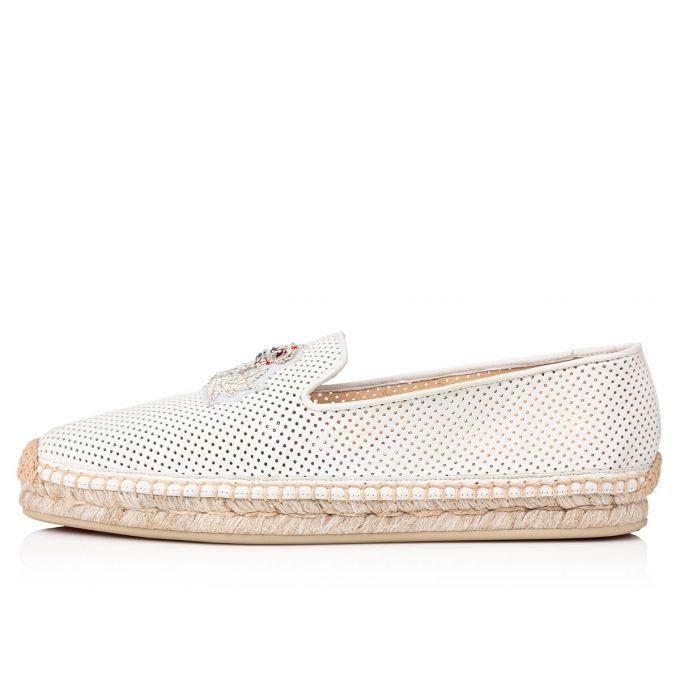 Christian Louboutin Nanou Orlato Nappa Espadriller Espadril Ayakkabı Kadın Beyaz | Türkiye DB6-28092R7