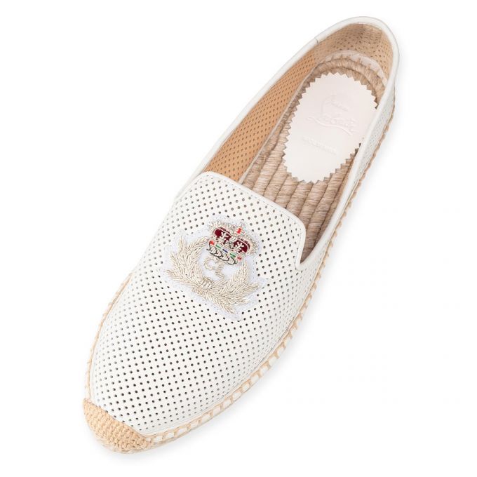 Christian Louboutin Nanou Orlato Nappa Espadriller Espadril Ayakkabı Kadın Beyaz | Türkiye DB6-28092R7