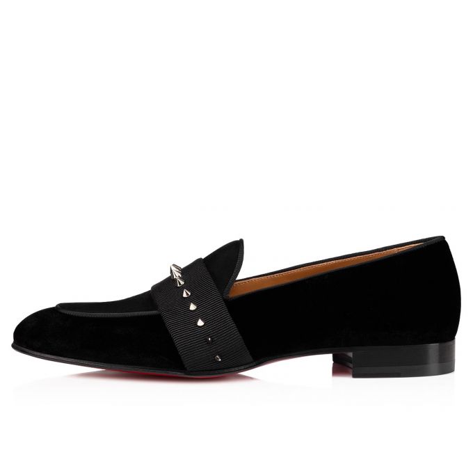 Christian Louboutin Nit Night Classic Fabric Loafer Makosen Erkek Siyah Gümüş | Türkiye KH2-99809D0